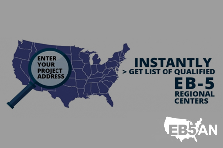 Our EB-5 Regional Center Database Tool where you enter your project address and get a list of qualified regional centers.