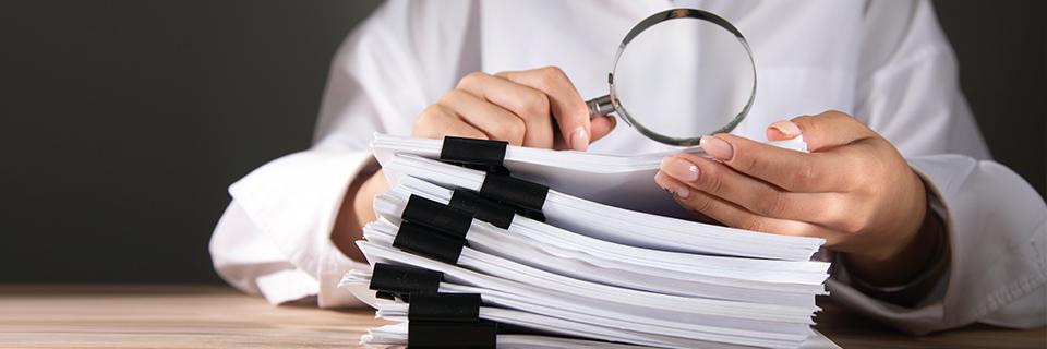 An EB5 investor sitting at a desk with an immigration attorney and regional center staff, going over application documents.