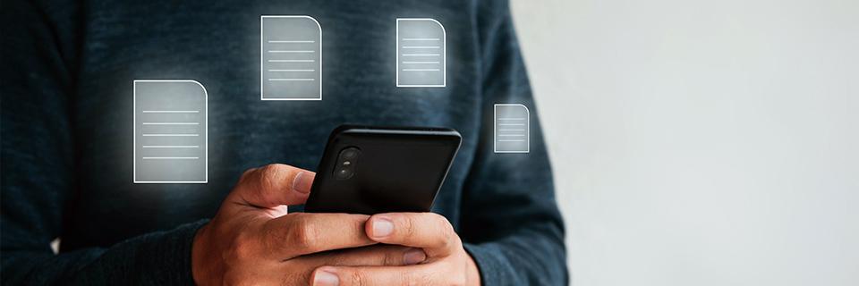 A person holding a phone