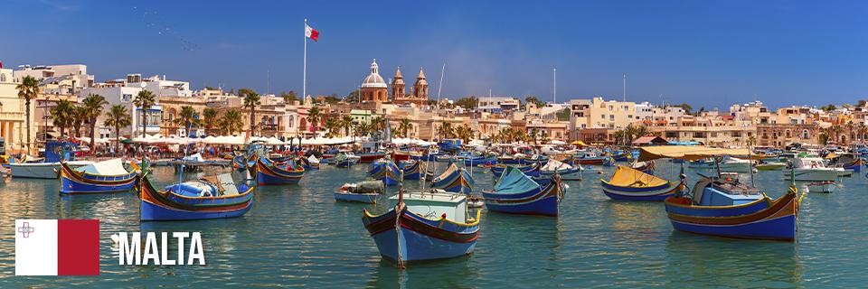 A scenic view of a city in Malta.